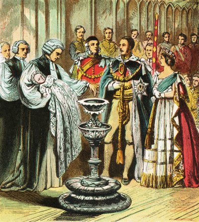 Baptism of the Prince of Wales by English School