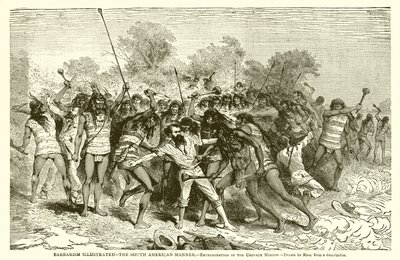 Barbarism Illustrated--The South American Manner (Extermination of the Crevaux Mission) by English School