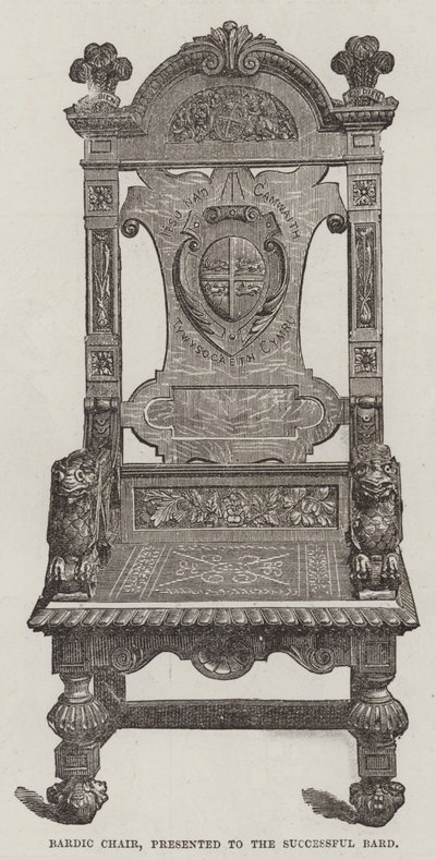 Bardic Chair, presented to the Successful Bard by English School