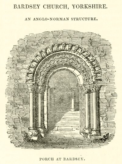 Bardsey Church, Yorkshire, an Anglo-Norman Structure, Porch at Bardsey by English School
