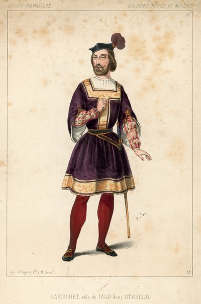 Baroilhet in the role of Iago from Othello by English School