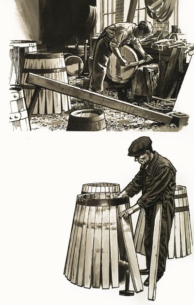 Barrels of Oak by English School