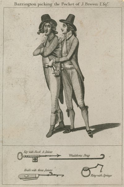 Barrington picking the pocket of J Brown esq by English School