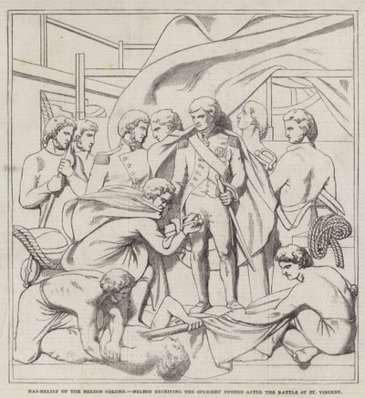 Bas-Relief of the Nelson Column, Nelson receiving the Officers