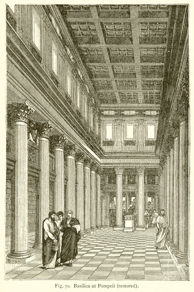 Basilica at Pompeii (Restored) by English School