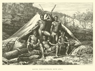 Basutos, from Basutoland, South Africa by English School