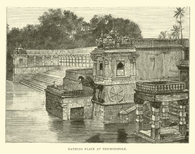 Bathing Place at Trichinopoly by English School