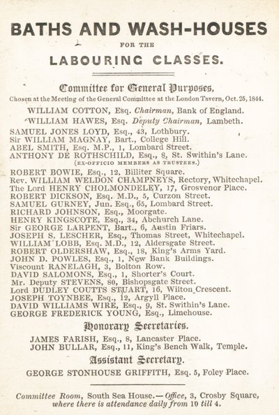 Baths and Wash-Houses for the Labouring Classes by English School