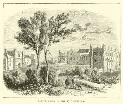 Battle Abbey in the 17th century by English School