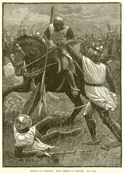 Battle of Evesham: King Henry in Danger by English School