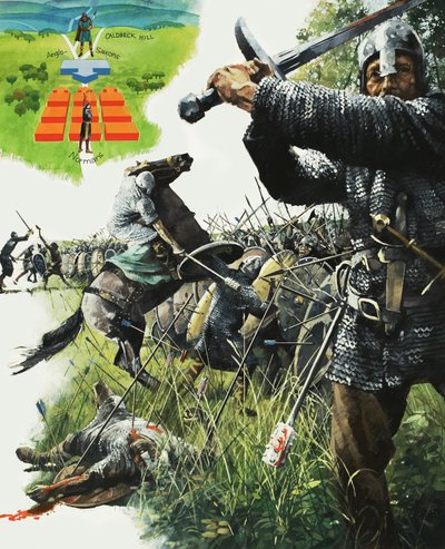 Battle of Hastings by English School