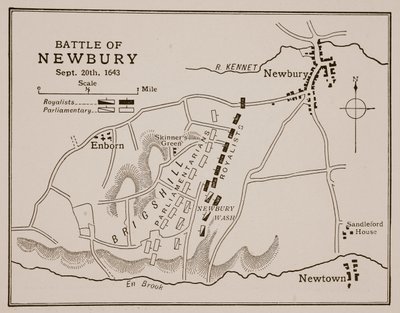 Battle of Newbury, 20th September 1643 by English School