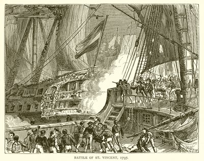 Battle of St. Vincent, 1797 by English School
