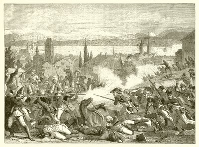 Battle of Zurich by English School