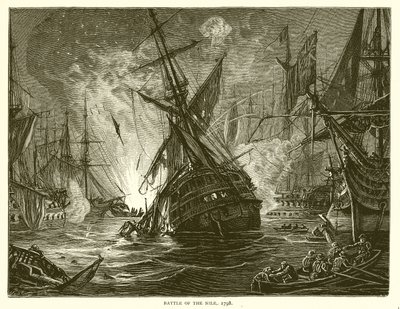 Battle of the Nile, 1798 by English School