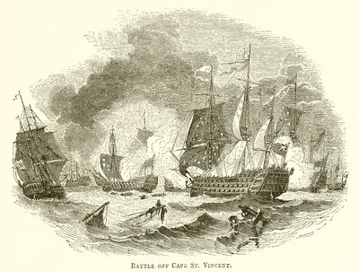 Battle off Cape St. Vincent by English School
