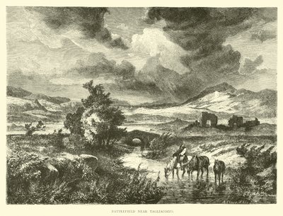 Battlefield near Tagliacozzo by English School