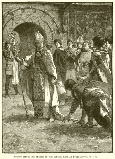 Becket Before His Enemies in the Council Hall at Northampton by English School