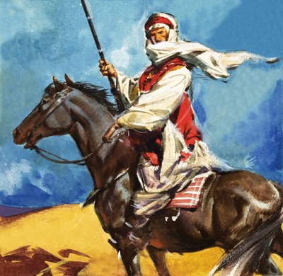 Bedouin tribesman by English School