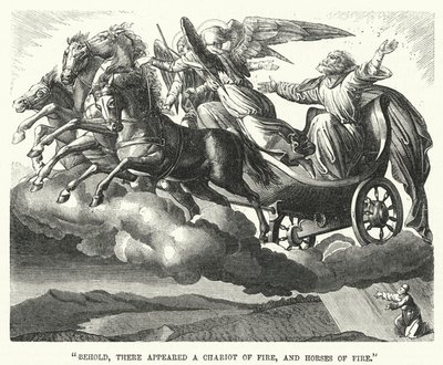 Behold, There Appeared a Chariot of Fire, and Horses of Fire (engraving) by English School