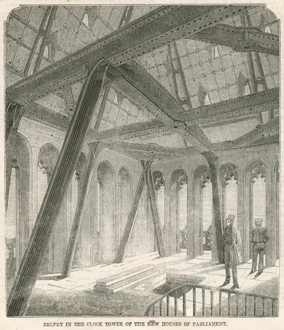 Belfry in the Clock Tower of the new Houses of Parliament by English School