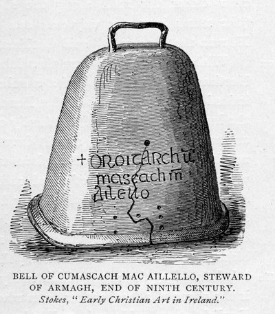 Bell of Cumascach Mac Aillelo, Steward of Armagh, End of Ninth Century, illustration from Short History of the English People by J. R. Green, published 1892 by English School
