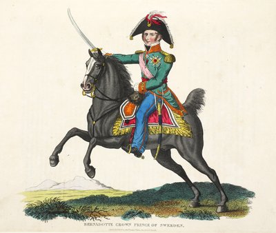 Bernadotte, Crown Prince of Sweden, Illustration from An Historical Account of the Battle of Waterloo by William Mudford, 1816 by English School