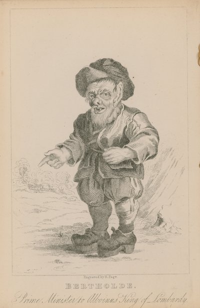 Bertholde, Prime Minister to Alboinus, King of Lombardy by English School