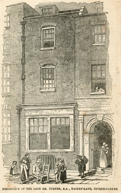 Birthplace of J. M. W. Turner in Maiden Lane by English School