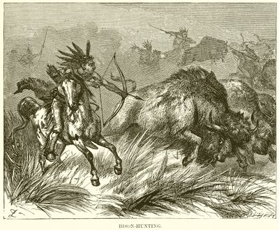 Bison-Hunting by English School
