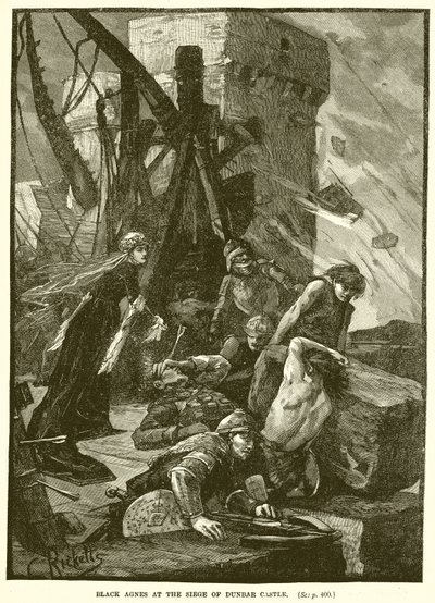 Black Agnes at the Siege of Dunbar Castle by English School