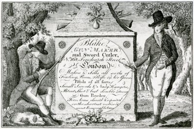 Blake, Gunmaker and Sword Cutler, Gun Case Label by English School