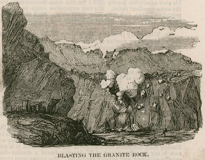 Blasting the Granite Rock, Rubislaw, Aberdeen by English School