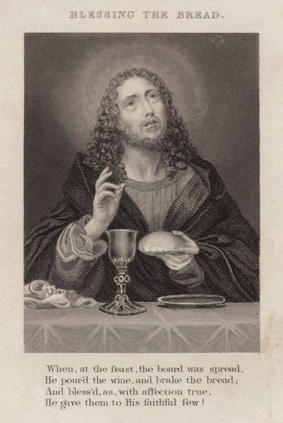 Blessing the bread by English School