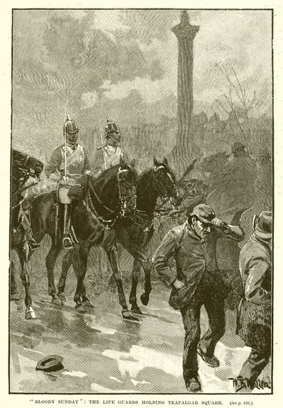 Bloody Sunday: The Life Guards Holding Trafalgar Square by English School