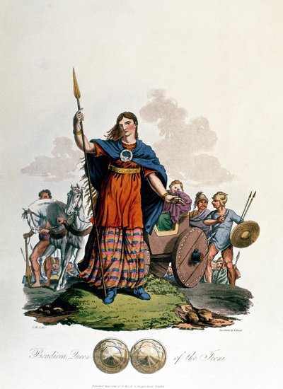Boadicea, Queen of the Iceni, designed by C.H.S., engraved by Richard Havell the Elder, published 1815 by English School