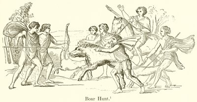 Boar Hunt by English School