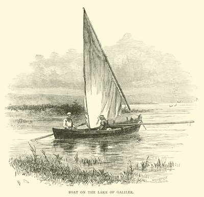 Boat on the Lake of Galilee by English School