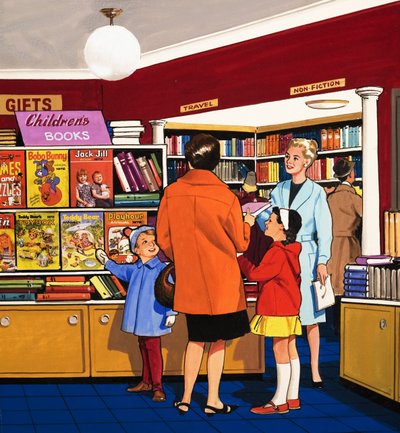 Book Saleswoman by English School