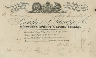 Bought of Schweppe & Co by English School