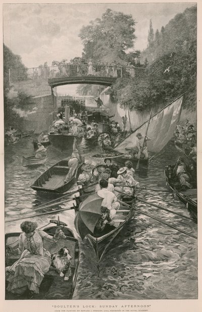 Boulters Lock: Sunday Afternoon by English School