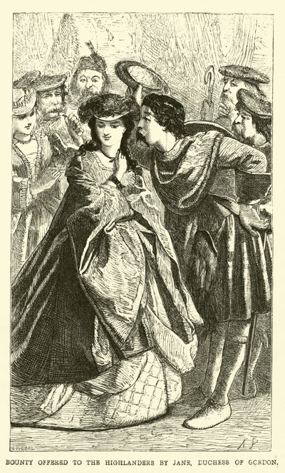 Bounty Offered to the Highlanders by Jane, Duchess of Gordon by English School