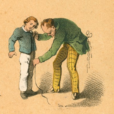 Boy Being Measured by His Tailor by English School