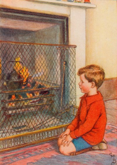 Boy waiting for a kettle to boil by English School