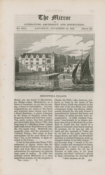 Bridewell Palace by English School