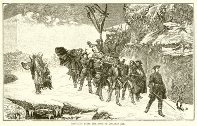 Bringing Home the Body of Charles XII by English School