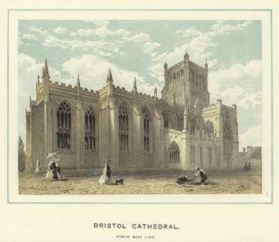 Bristol Cathedral, North East View by English School