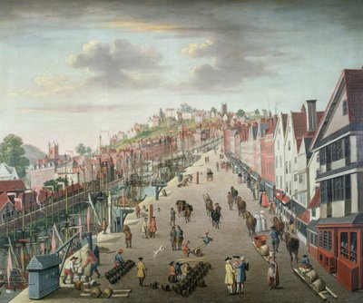 Bristol Docks and Quay, c.1760 by English School