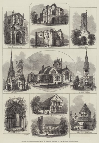 British Archaeological Association at Wisbech, Sketches of Places in the Neighbourhood by English School