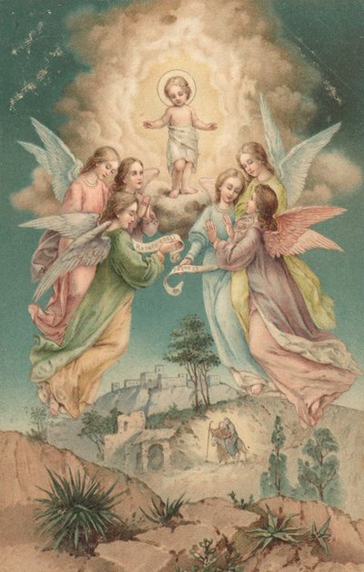 British Christmas card by English School